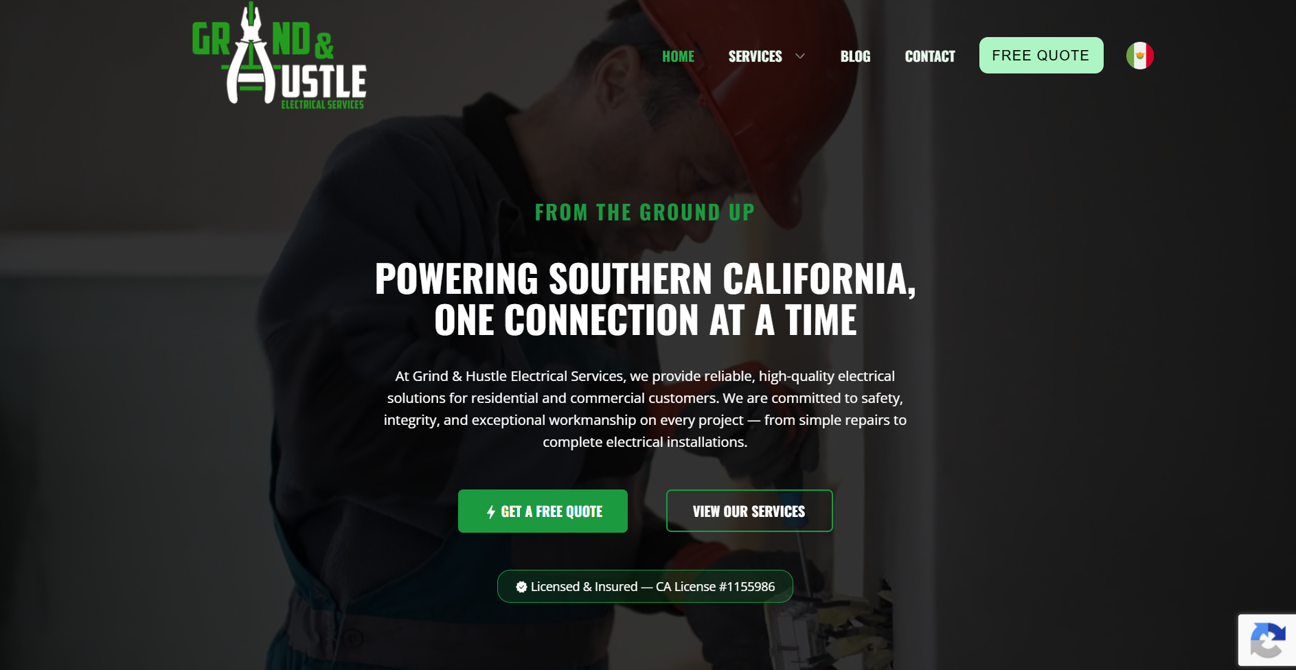 Grind & Hustle Electrical website