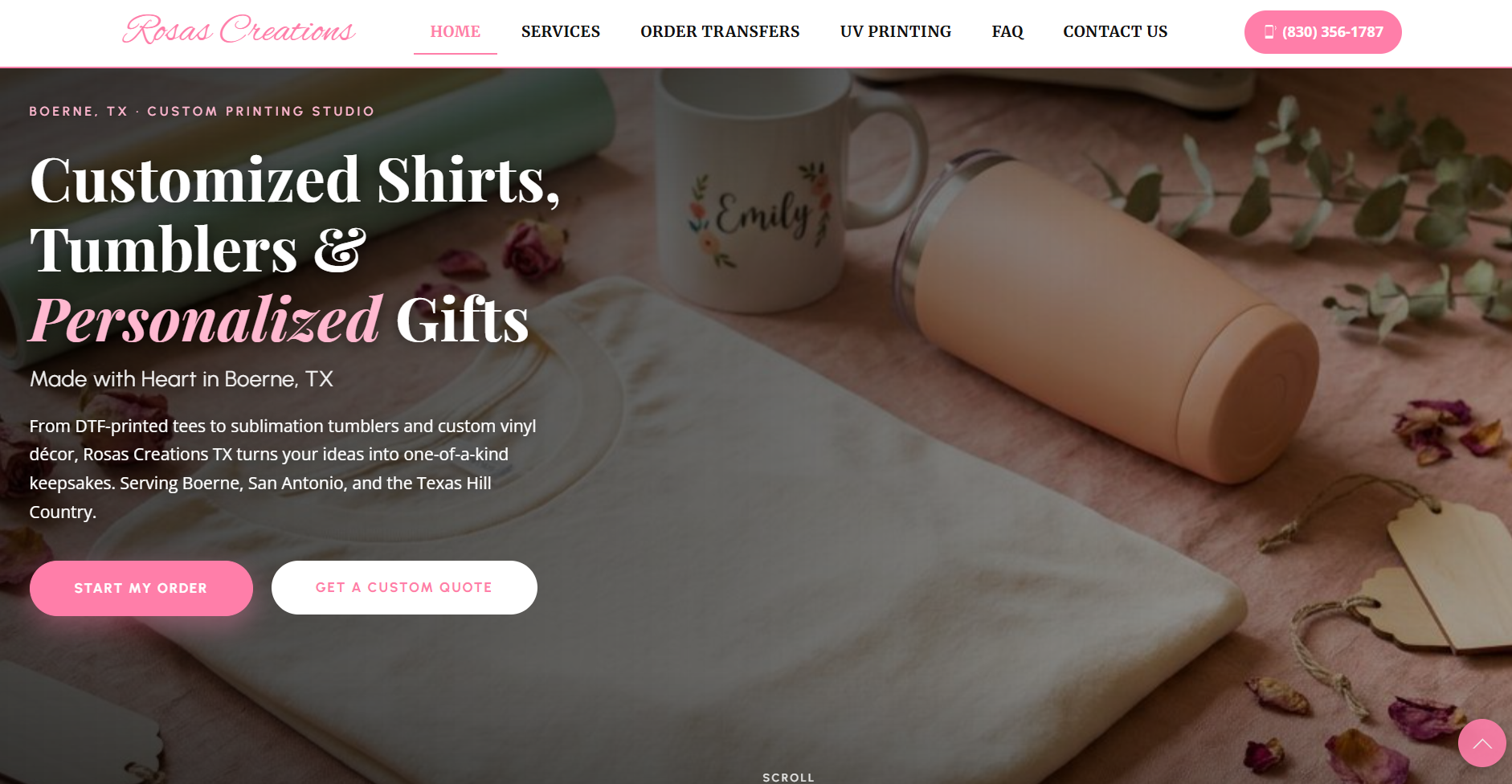 Rosas Creations TX website